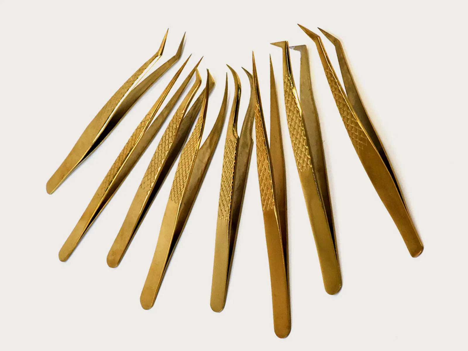 Pinzas LashPlus de volumen y aislamiento para extensiones de pestañas, rectas y curvas